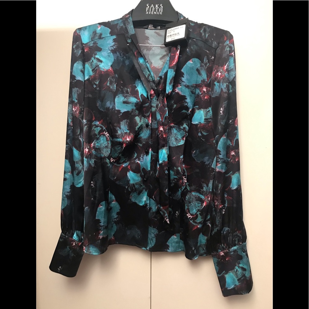 SOLD---  St John Couture Silk Blouse NWT